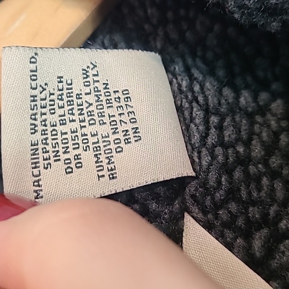 LL Bean Womens Black Duffle Coat Vintage Sherpa Y2K Winter Barn Size Medium 90s - Picture 9 of 10